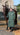 EQUIDRY waterproof horse riding raincoat All Rounder Original thick fleece Women's Black Forest Green/Grey rider with horse