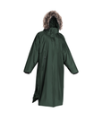 EQUIDRY | Parka | Women's | Black Forest Green - waterproof riding and leisure coat with padded inner detachable faux fur trim