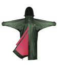 Evolution Children's | Mesh Lined | Stowaway Hood | Black Forest Green/Peacock Pink - EQUIDRY