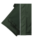 EQUIDRY waterproof horse riding raincoat thin fleece pro ride reflective black forest green leg straps