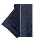 EQUIDRY waterproof horse riding raincoat thin fleece reflective navy leg straps