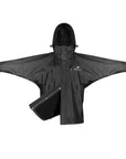 EQUIDRY women's waterproof short blouson style horse riding jacket in black/black