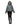 EQUIDRY women's waterproof short blouson style horse riding jacket in charcoal/peacock pink studio front view 