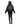 EQUIDRY women's waterproof short blouson style horse riding jacket in black/black behind hood up 
