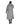 EQUIDRY women's long waterproof horse riding coat in charcoal/grey studio back of coat 