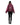 EQUIDRY women's waterproof short blouson style horse riding jacket in plum/plum back studio shot 