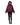 EQUIDRY women's waterproof short blouson style horse riding jacket in plum/plum front hood up studio