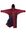 EQUIDRY women's long waterproof horse riding coat in plum/navy
