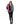 EQUIDRY women's waterproof short blouson style horse riding jacket in charcoal/peacock pink lining studio 