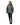 EQUIDRY women's waterproof short blouson style horse riding jacket in charcoal/penelope pink studio front view