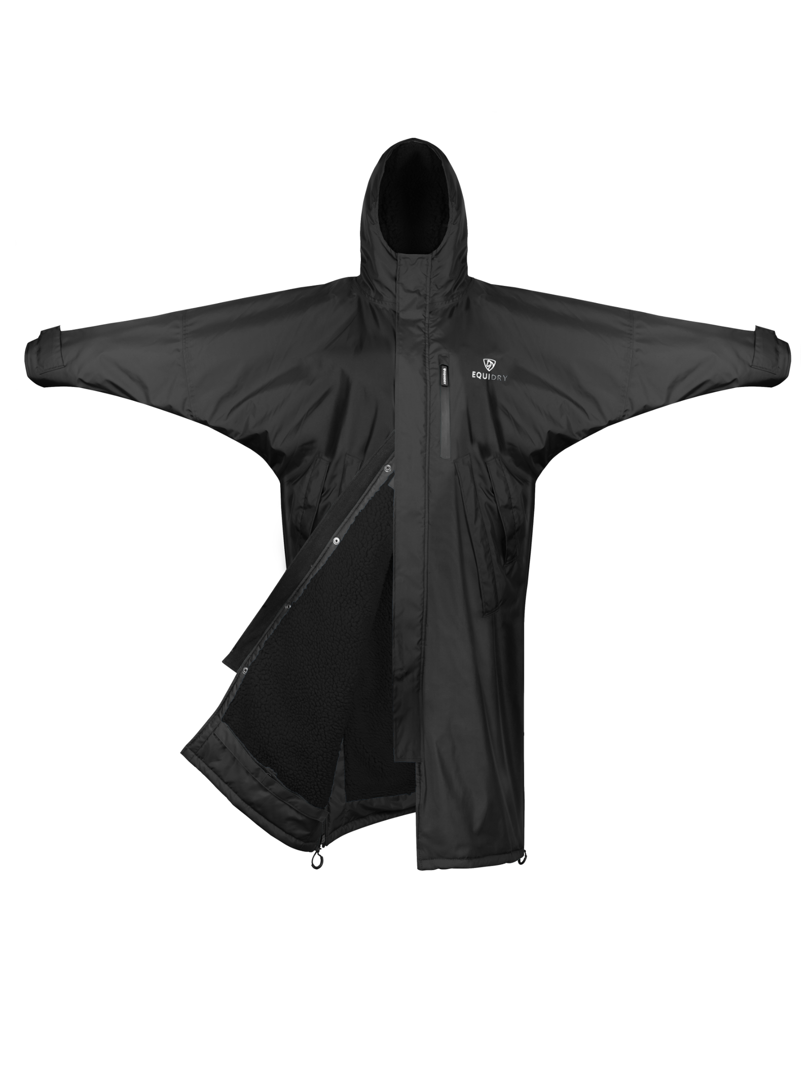 Evolution Children's | Thick Fleece | Fixed Hood | Black/Black - EQUIDRY