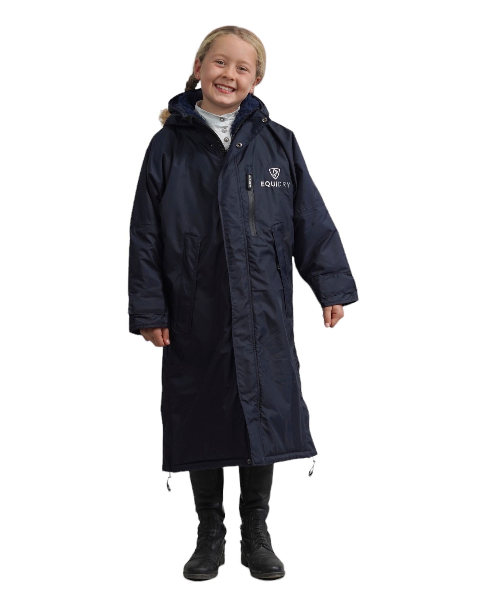 Evolution Children's | Thick Fleece | Fixed Hood | Navy/Navy - EQUIDRY