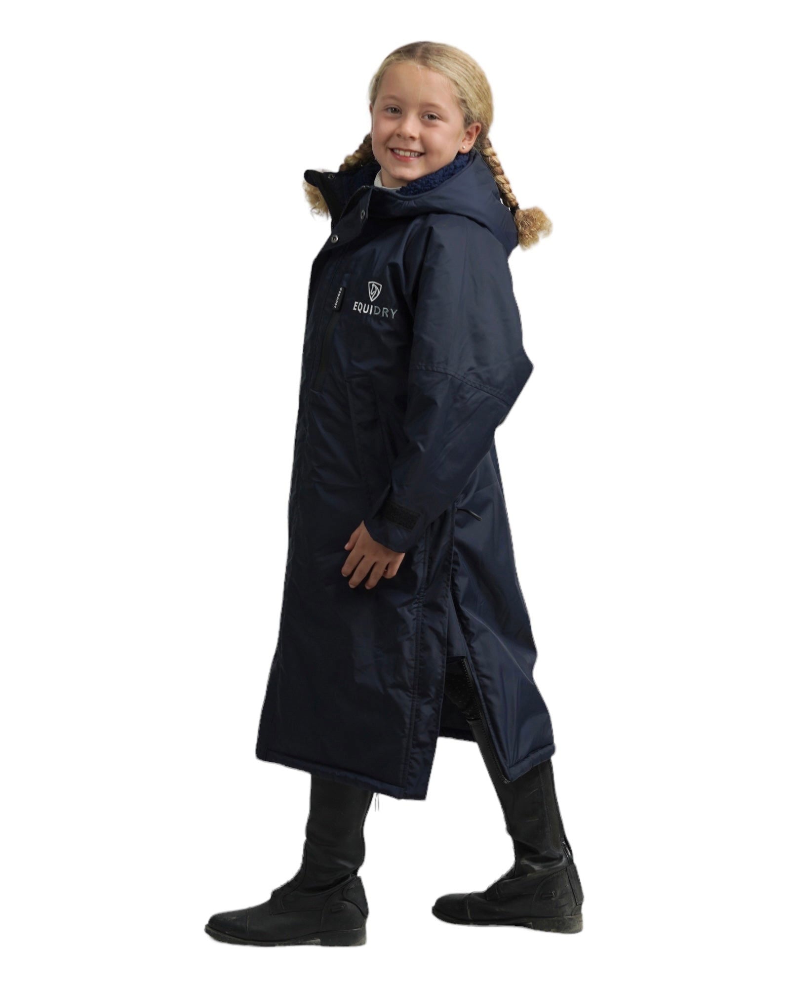 Evolution Children's | Thick Fleece | Fixed Hood | Navy/Navy - EQUIDRY