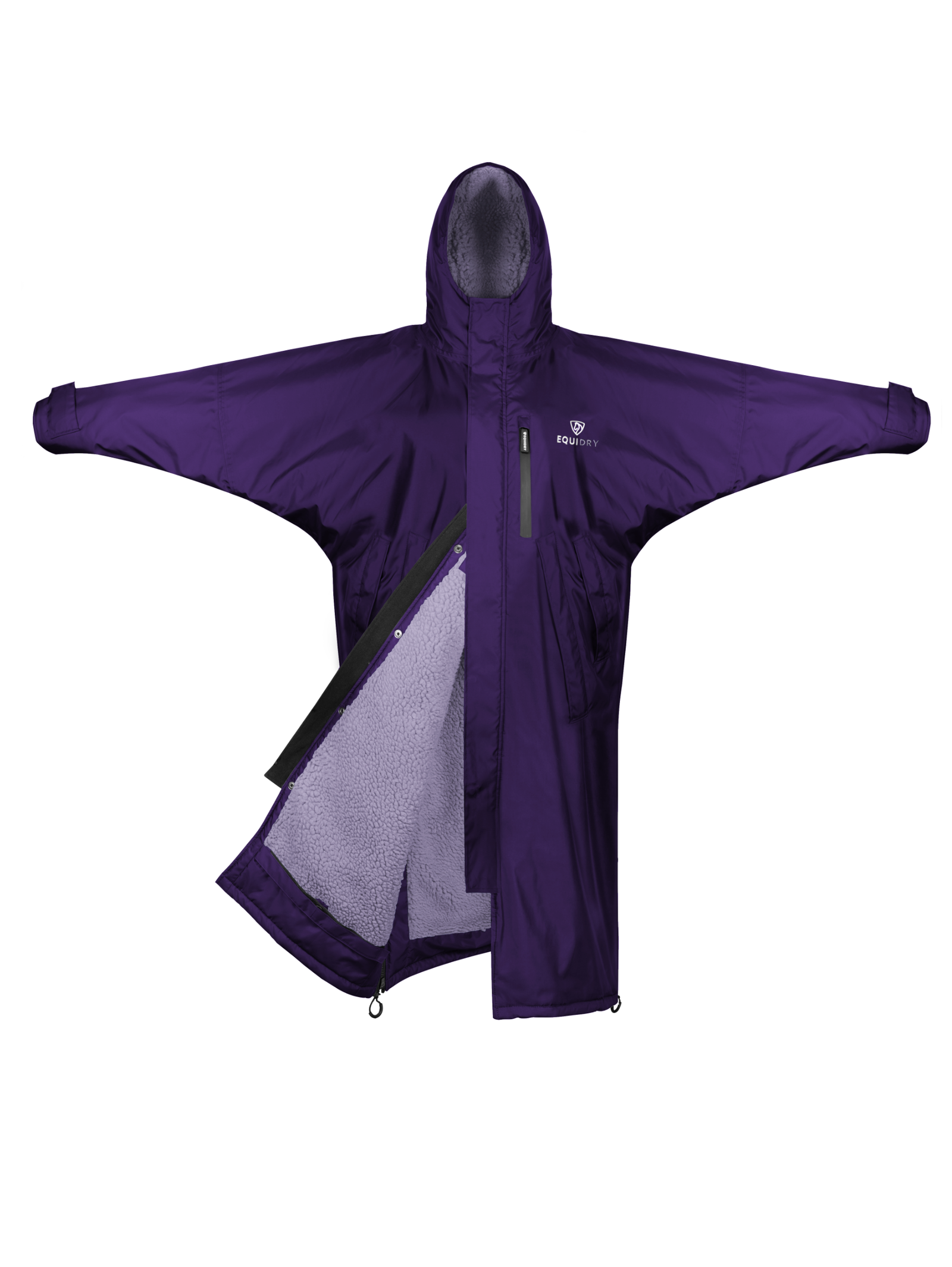 Evolution Children&#39;s | Thick Fleece | Fixed Hood | Purple/Purple - EQUIDRY