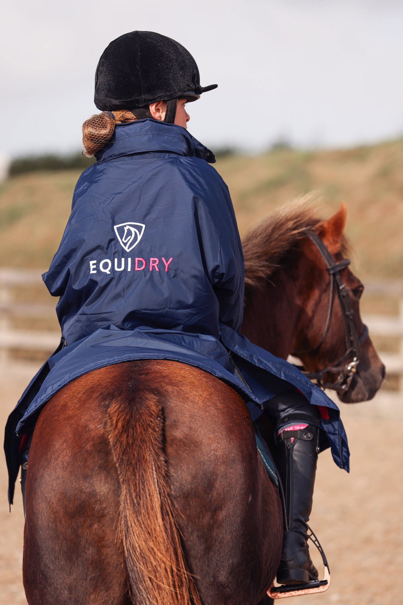 Evolution Children's | Thick Fleece | Stowaway Hood | Navy/Raspberry - EQUIDRY
