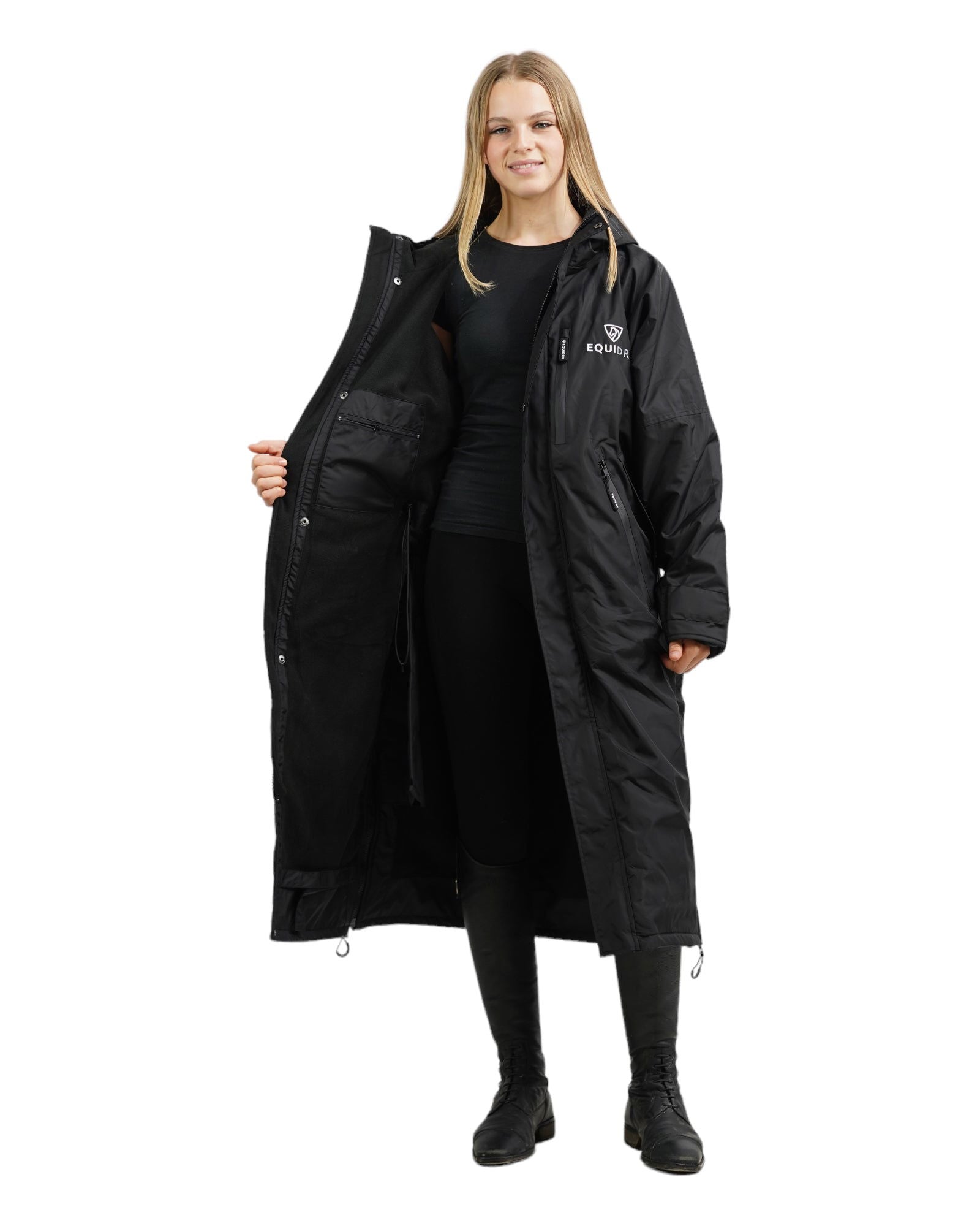Evolution Children's | Thin Fleece | Fixed Hood | Black/Black - EQUIDRY