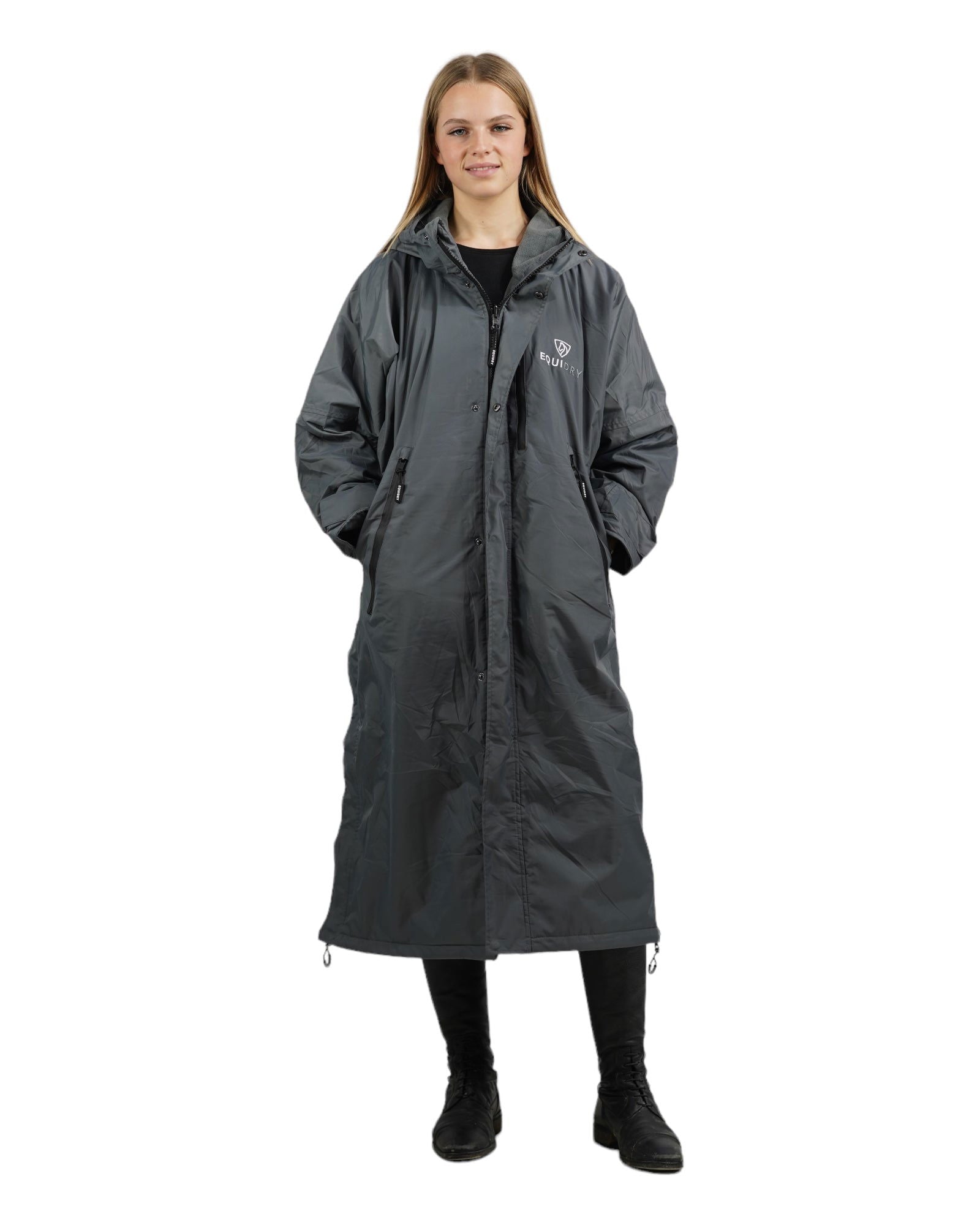 Evolution Children's | Thin Fleece | Fixed Hood | Charcoal/Grey - EQUIDRY