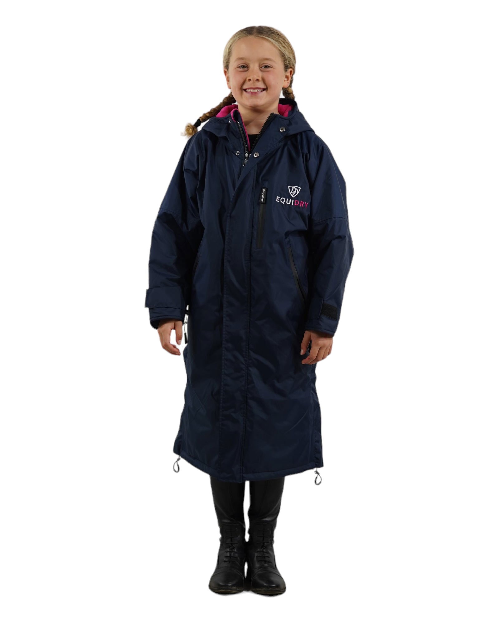 Evolution Children's | Thin Fleece | Fixed Hood | Navy/Navy - EQUIDRY