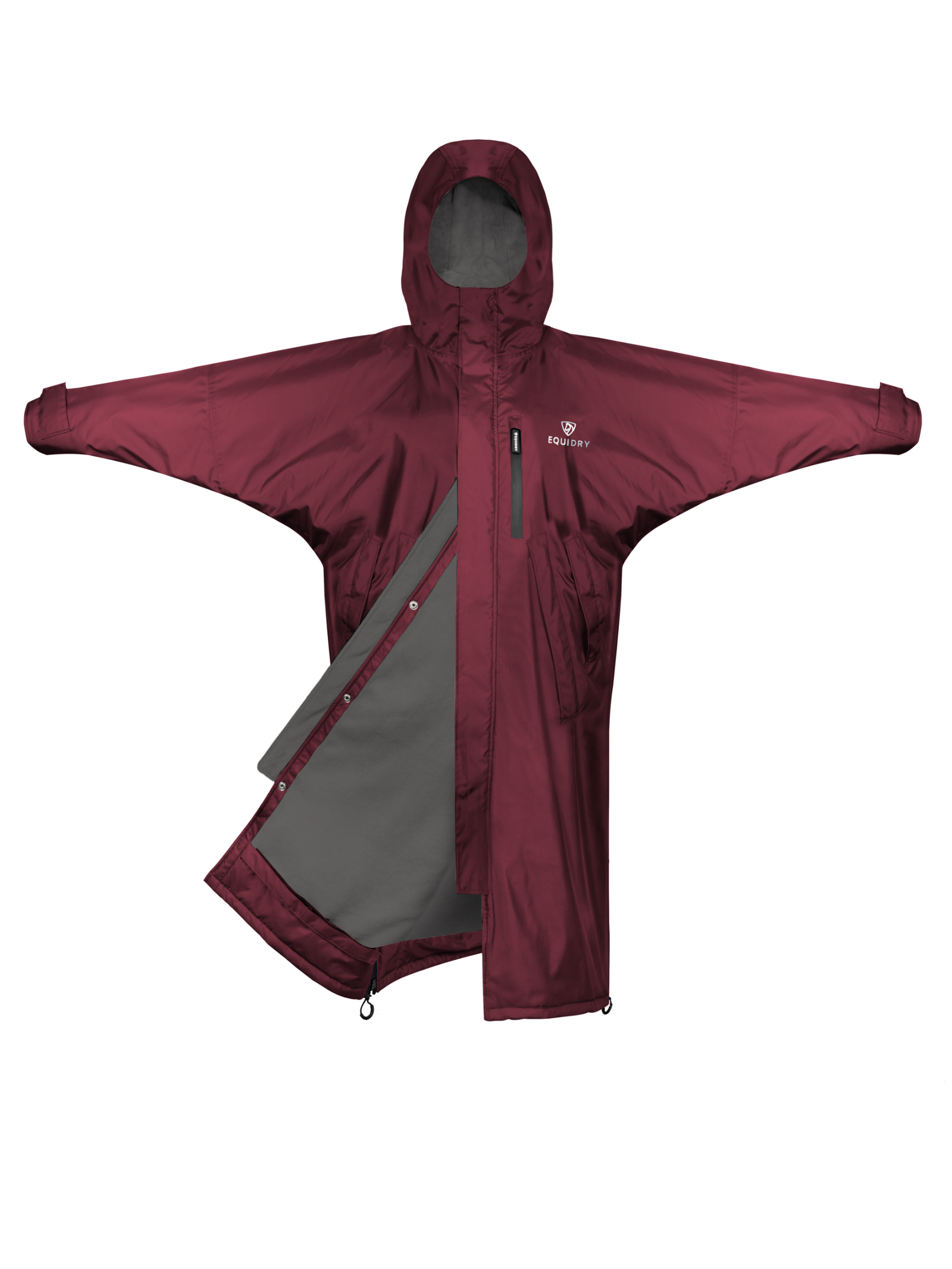 Evolution Children's | Thin Fleece | Fixed Hood | Plum/Grey - EQUIDRY