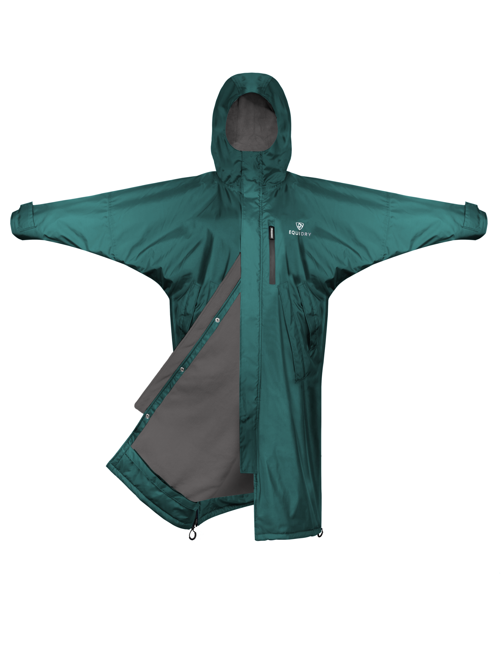 Evolution Children's | Thin Fleece | Fixed Hood | Teal/Grey - EQUIDRY