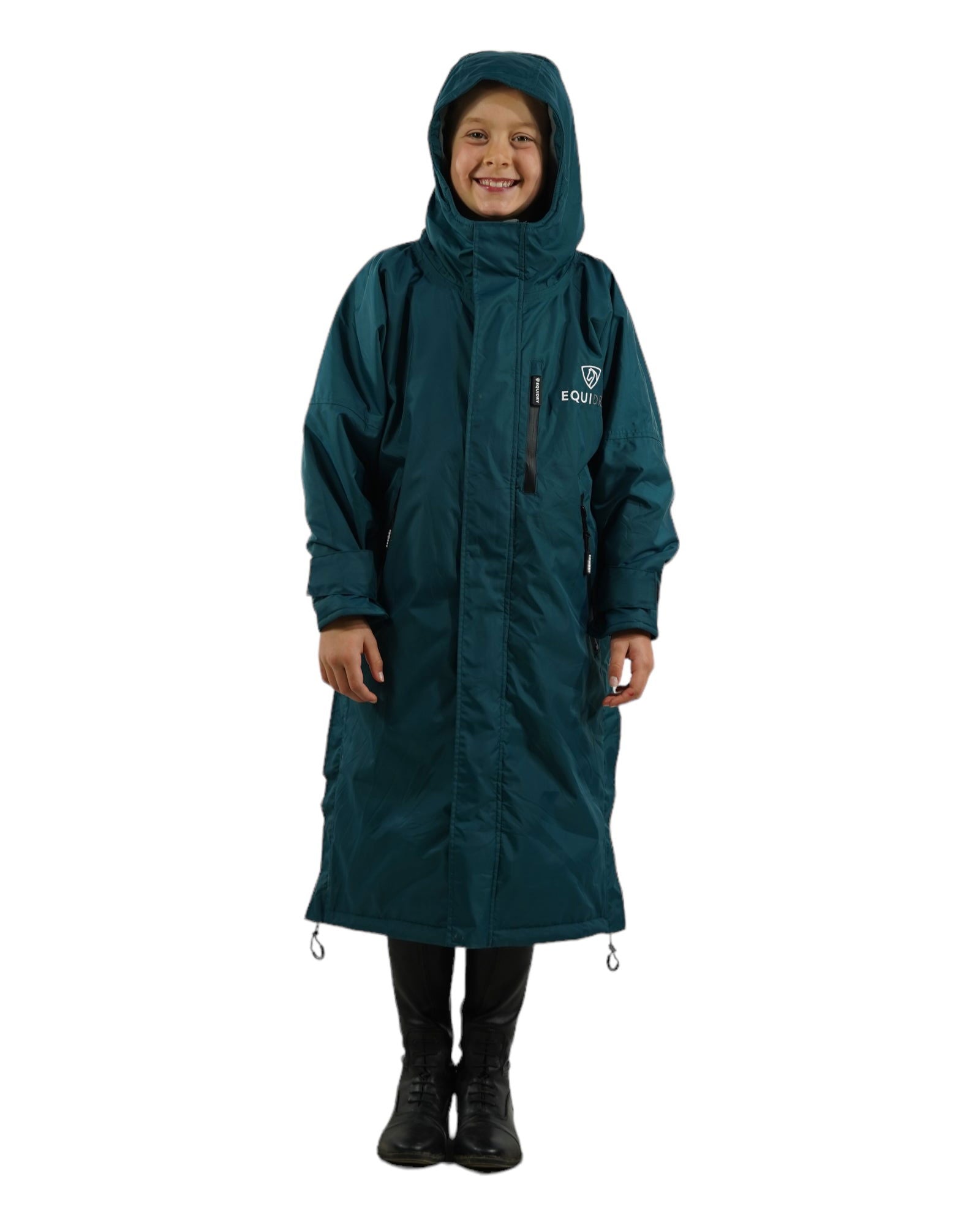 Evolution Children's | Thin Fleece | Fixed Hood | Teal/Grey - EQUIDRY