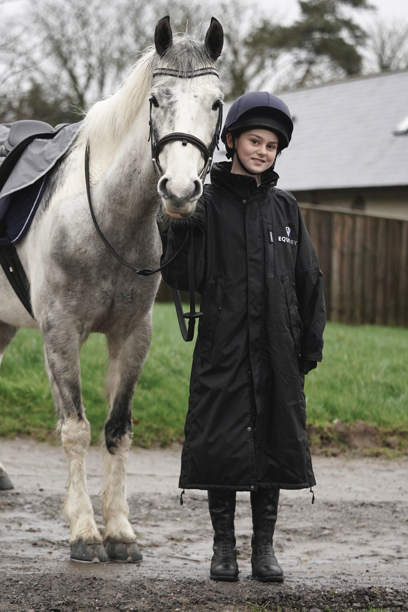 Evolution Children's | Thin Fleece | Stowaway Hood | Black/Black - EQUIDRY