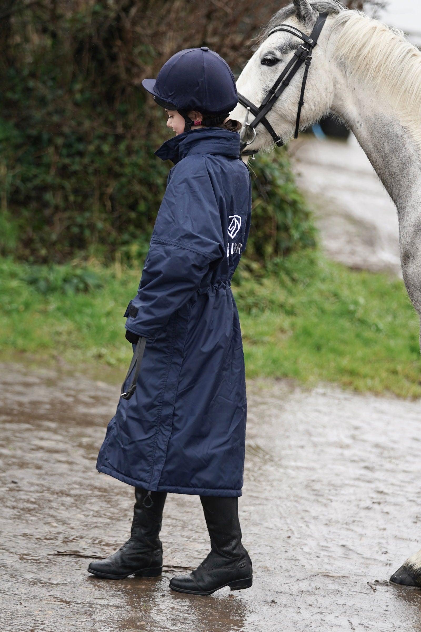 Evolution Children's | Thin Fleece | Stowaway Hood | Navy/Navy - EQUIDRY