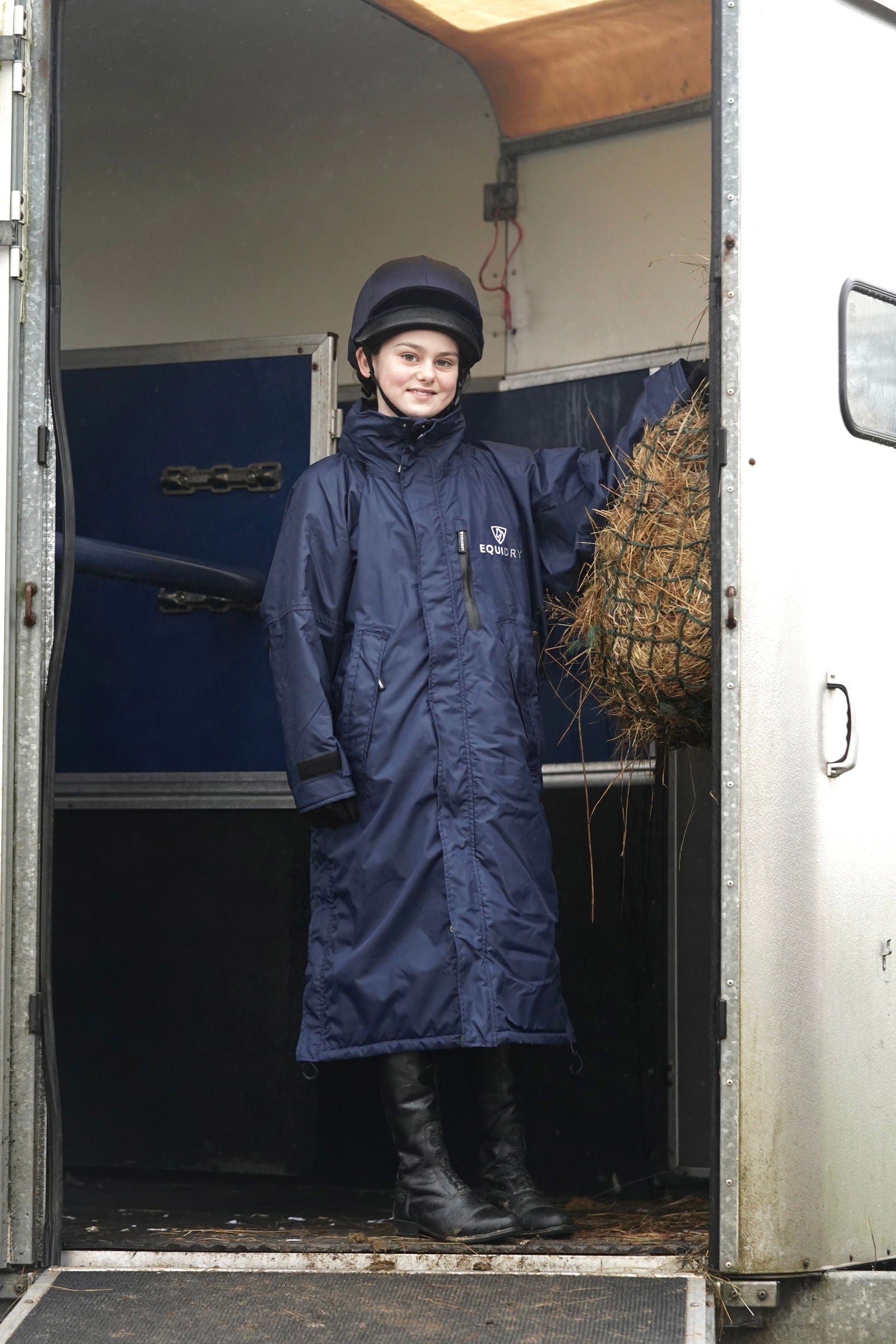 Evolution Children's | Thin Fleece | Stowaway Hood | Navy/Navy - EQUIDRY