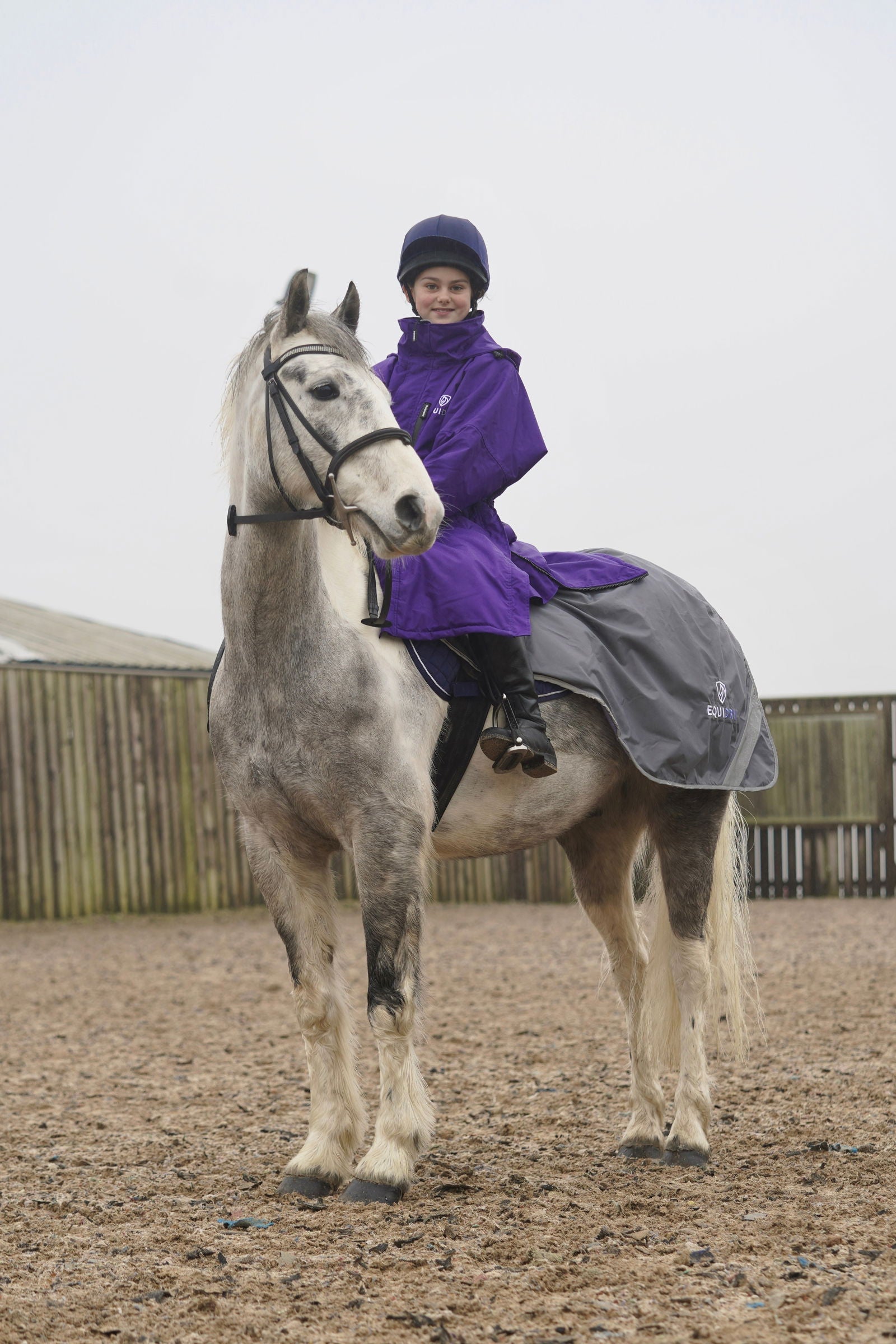 Evolution Children's | Thin Fleece | Stowaway Hood | Purple - EQUIDRY
