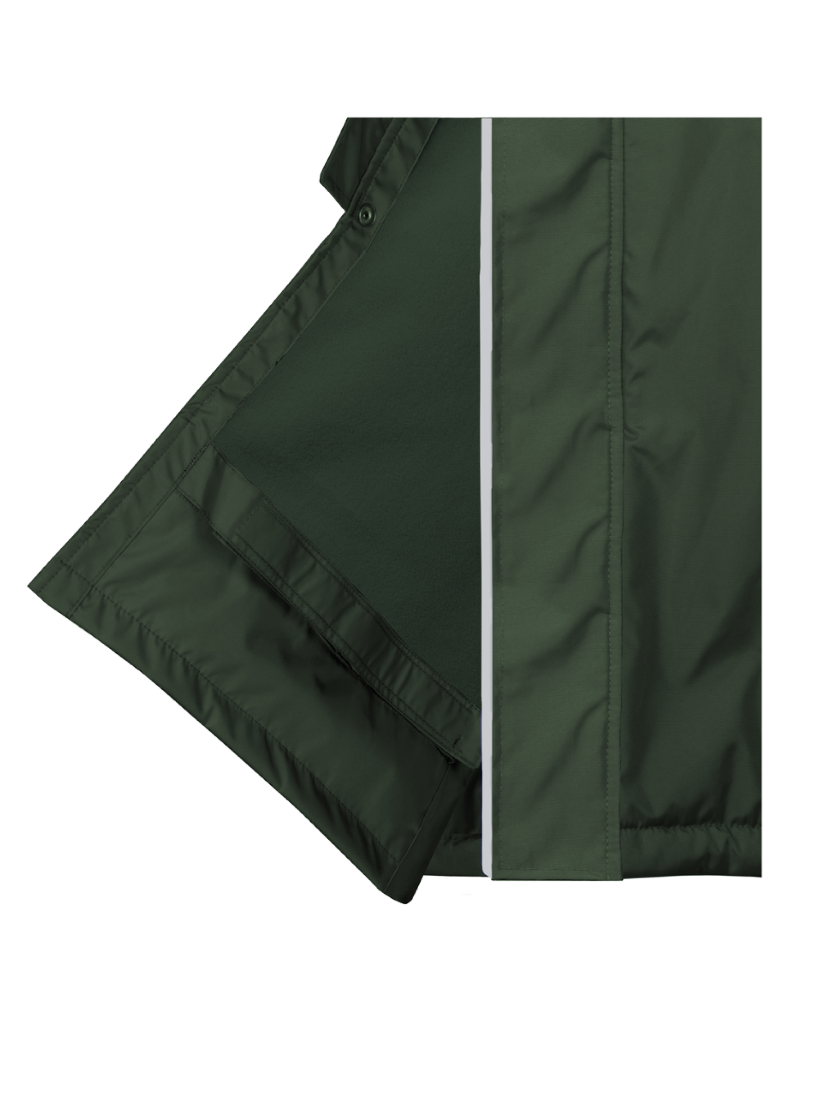 Evolution Children's | Thin Fleece | Stowaway Hood | Reflective | Black Forest Green - EQUIDRY