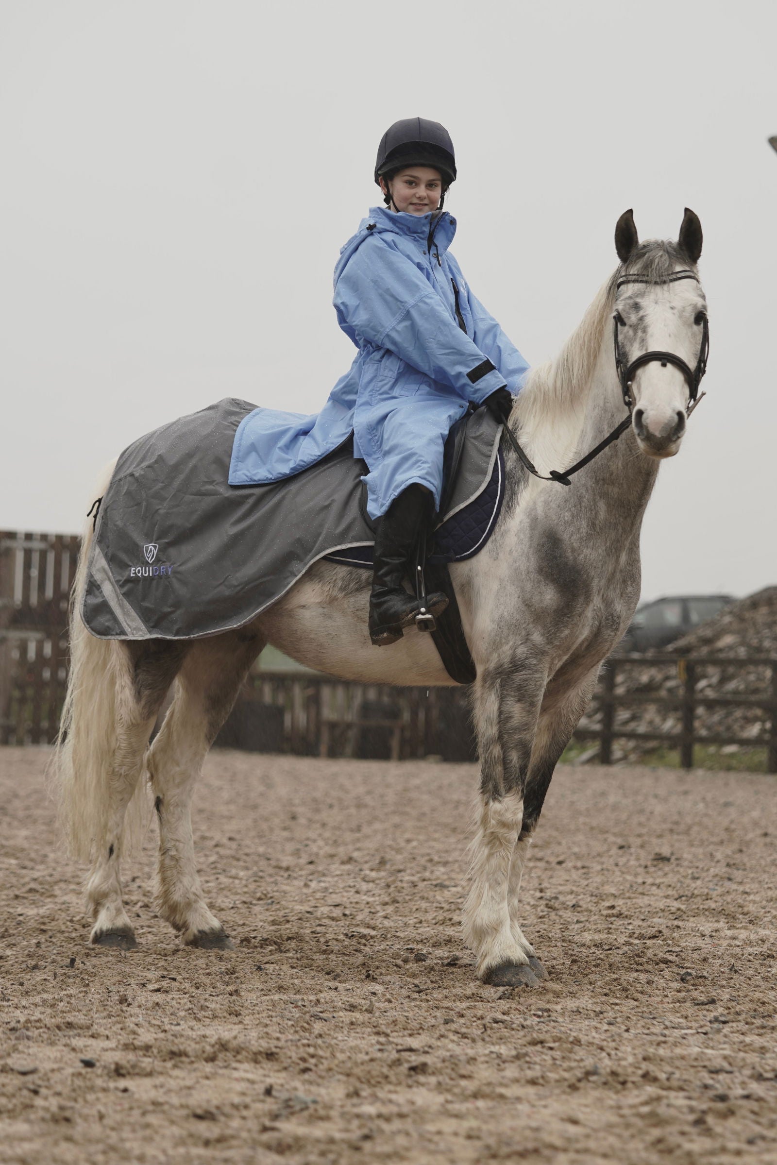 Evolution Children's | Thin Fleece | Stowaway Hood | Sky Blue - EQUIDRY