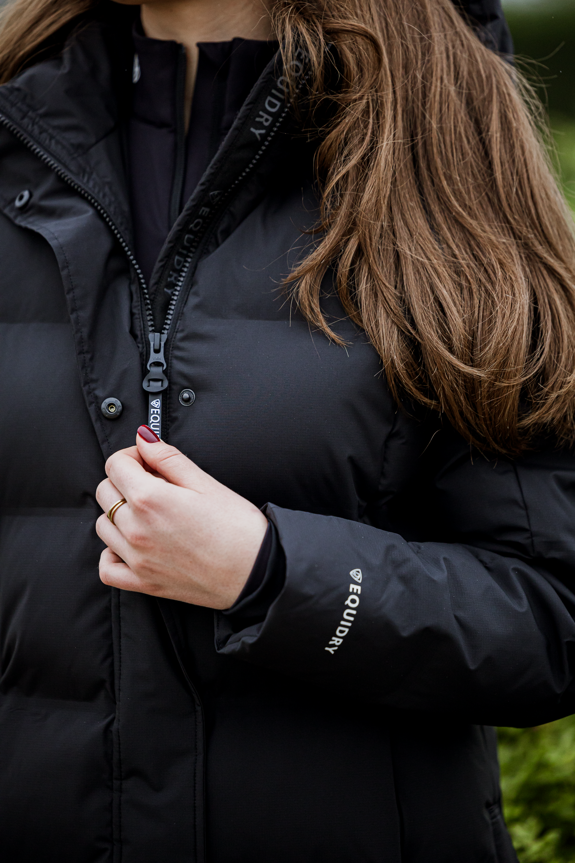 Thora Waterproof Riding Puffer | Black