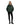 EQUIDRY women's waterproof short blouson style horse riding jacket in black forest green studio front view