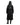 EQUIDRY women's thin fleece long waterproof horse riding coat in black/black hood up back studio