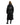 EQUIDRY women's thin fleece long waterproof horse riding coat in black/black studio back
