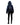 EQUIDRY women's waterproof short blouson style horse riding jacket in navy/raspberry back view hood up