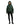 EQUIDRY women's waterproof short blouson style horse riding jacket in black forest green front view studio hood up