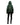 EQUIDRY women's waterproof short blouson style horse riding jacket in black forest green back view hood up