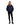 EQUIDRY women's waterproof short blouson style horse riding jacket in navy/raspberry front view studio