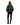 EQUIDRY women's waterproof short blouson style horse riding jacket in black forest green back view studio 