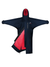 EQUIDRY women's long waterproof horse riding coat in Navy/Raspberry