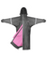 EQUIDRY waterproof horse riding raincoat thin fleece pro ride reflective charcoal/pale pink 