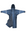 EQUIDRY waterproof horse riding raincoat thin fleece reflective steel blue