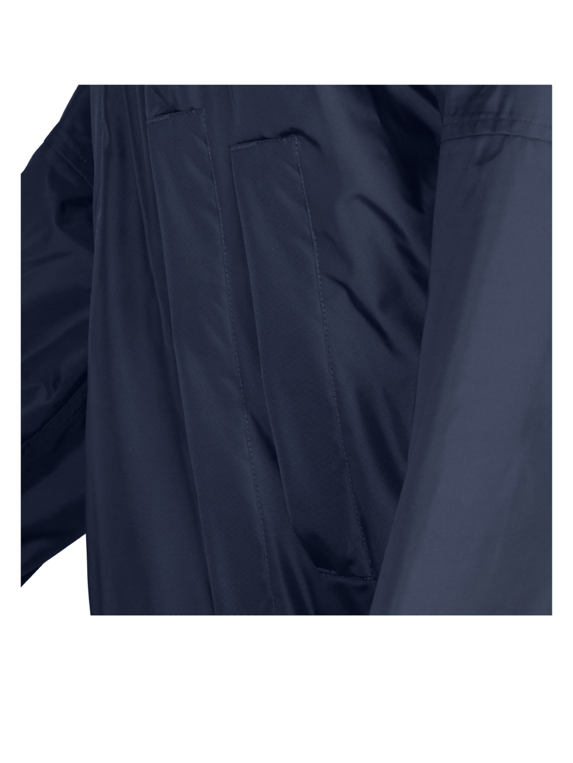 EQUIDRY waterproof horse riding raincoat thin fleece reflective navy pockets